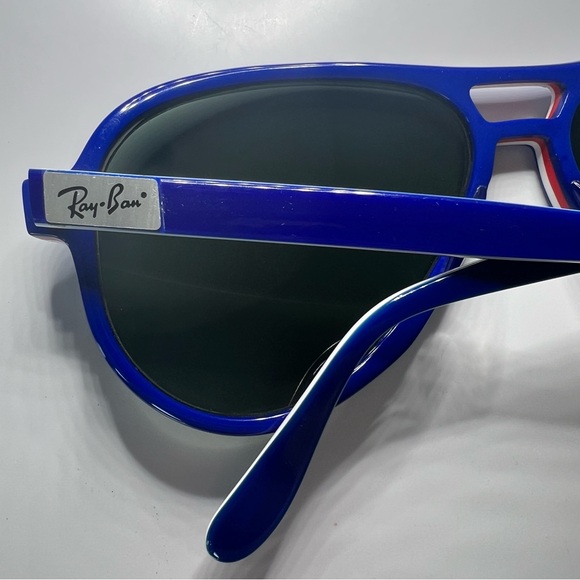 New Vintage B&L RayBan Vagabond G15 Red White Blue Aviator Sunglasses NOS - Picture 14 of 16